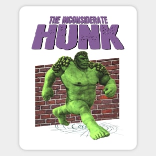 The Inconsiderate HUNK Hero (off brand) Parody Sticker